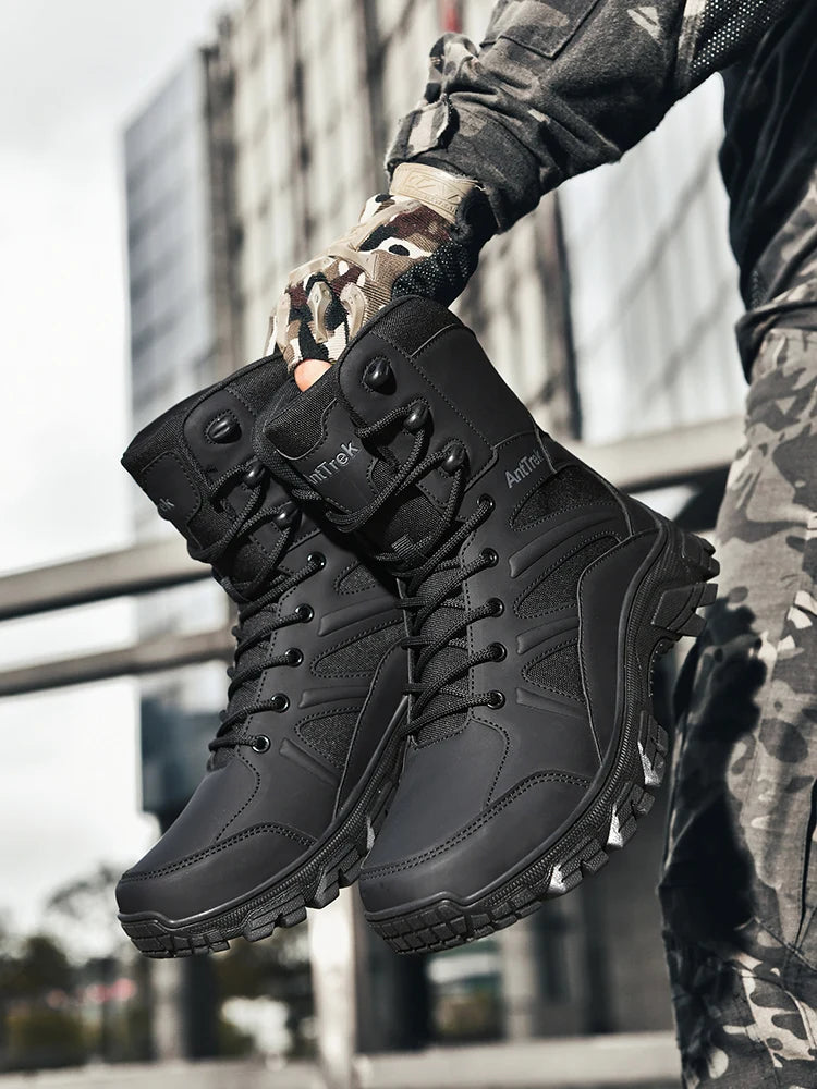 Botas Hiking Hombre High-Top Outdoor - Senderismo Cálidas Cómodas Casual Invierno