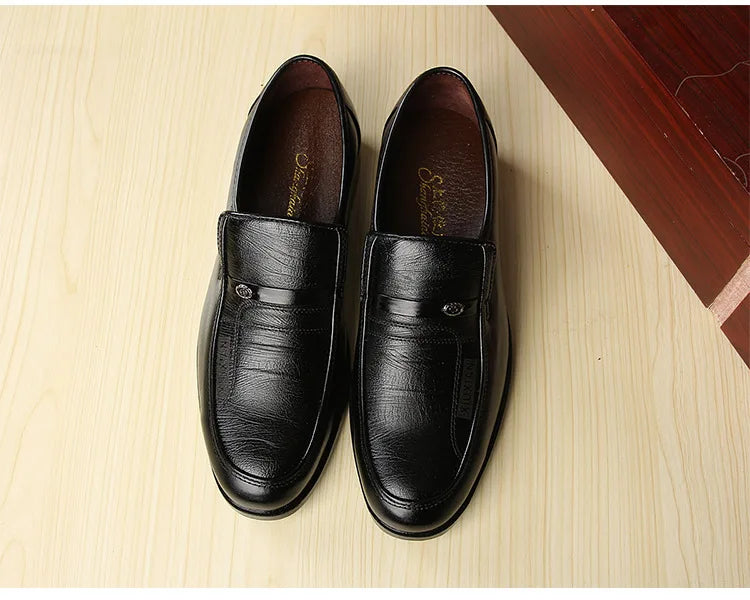 Zapatos Formales Hombre Cuero Slip-On - Business Oficina Boda Transpirables Planos