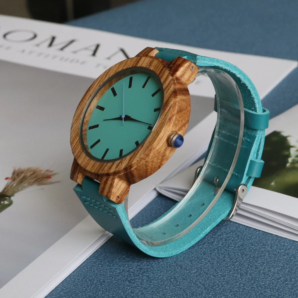 Reloj Madera Hombre y Mujer - Cuarzo Personalizable Unisex Ecológico