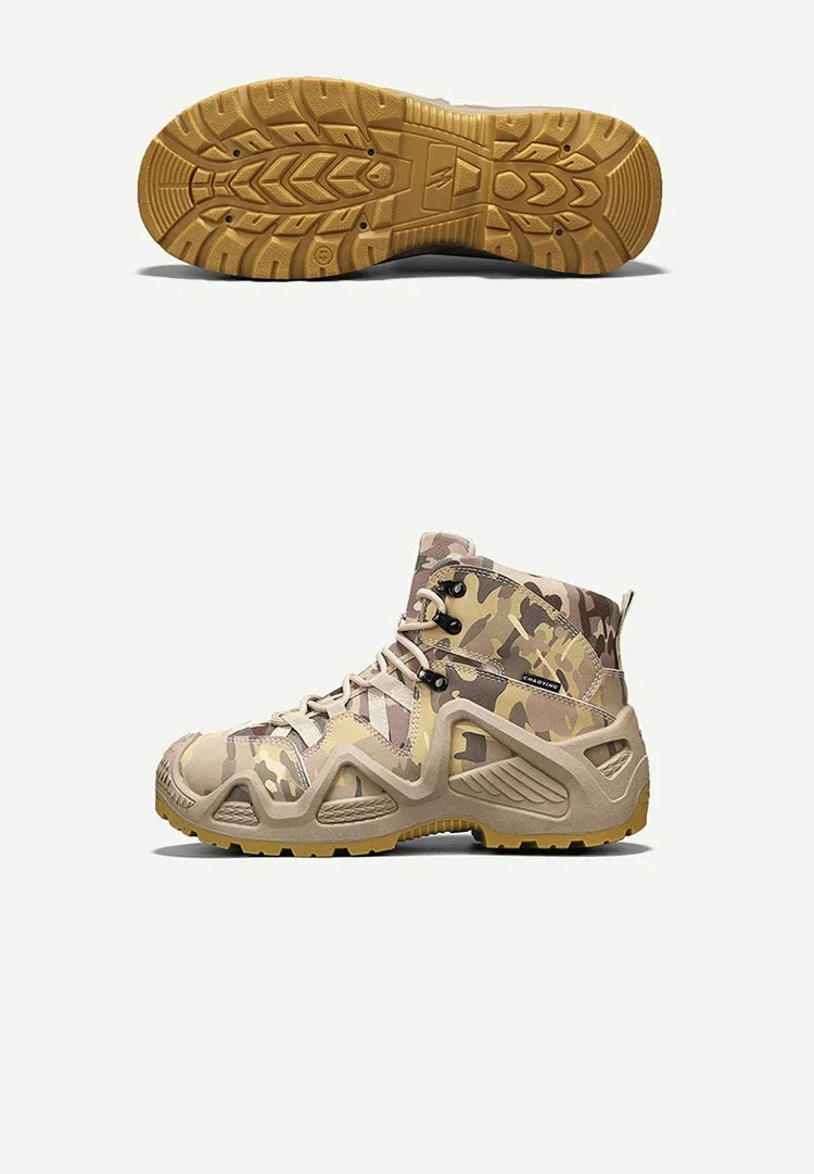 Botas Hombre Entrenamiento 2025 - High-Top Outdoor Antideslizantes Casual Platform Sneakers Designer Desert Camuflaje Tactical