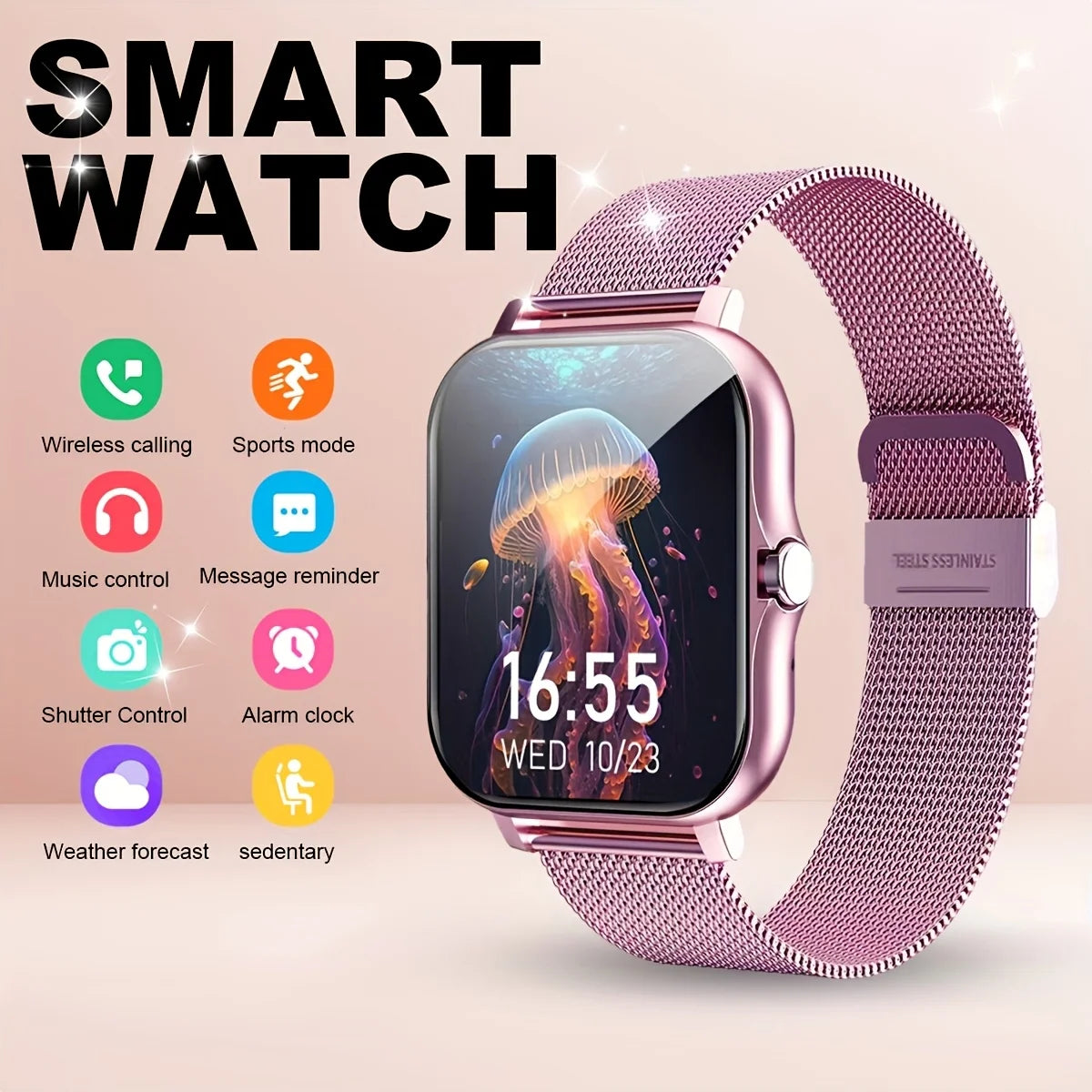 Smartwatch 2025 Hombre Mujer 1.83" Pantalla Táctil - Bluetooth Llamadas Monitoreo Deportivo Android iOS