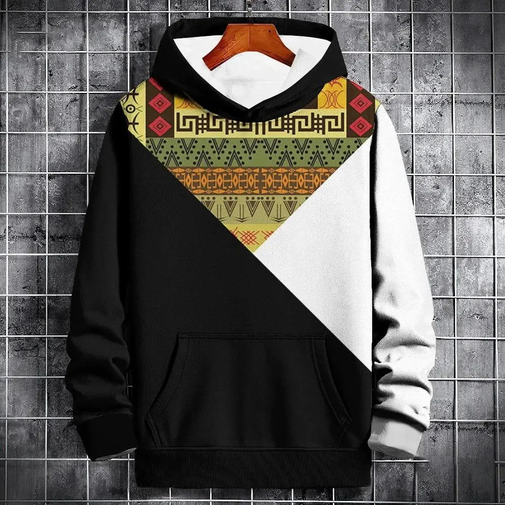 Sudadera Hombre Print Oversized - Hoodie Street Pullover Tops