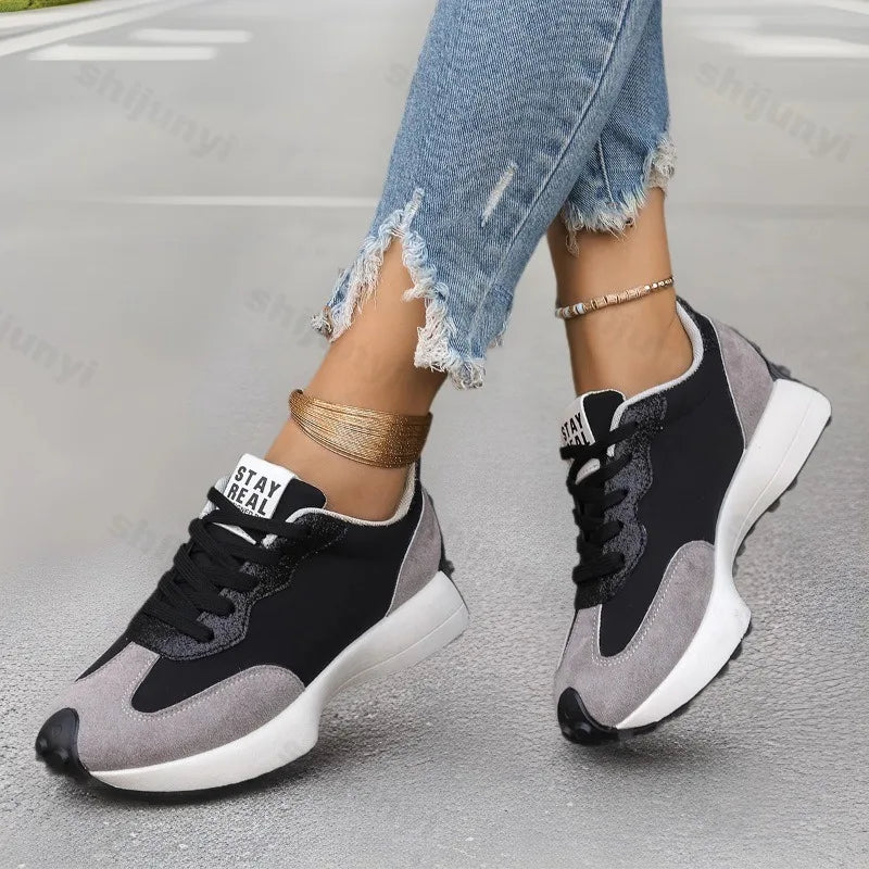 Sneakers Walking Mujer 2025 - Zapatillas Deportivas Plataforma Antideslizantes