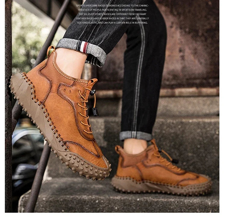 Botines Hombre Cuero Casual - Botas Tobillo Otoño Invierno Outdoor