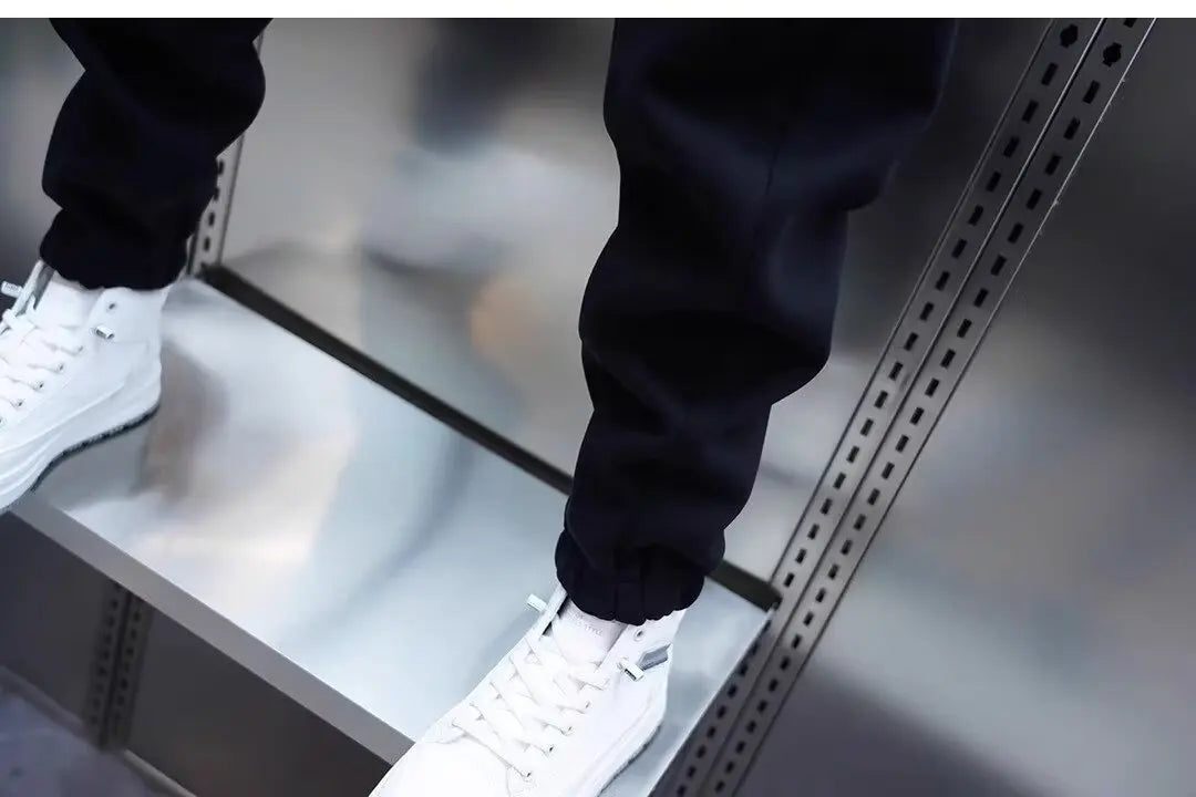 Pantalones Hombre Casuales Color Sólido - Joggers Cónicos Elásticos Versátiles Cortos