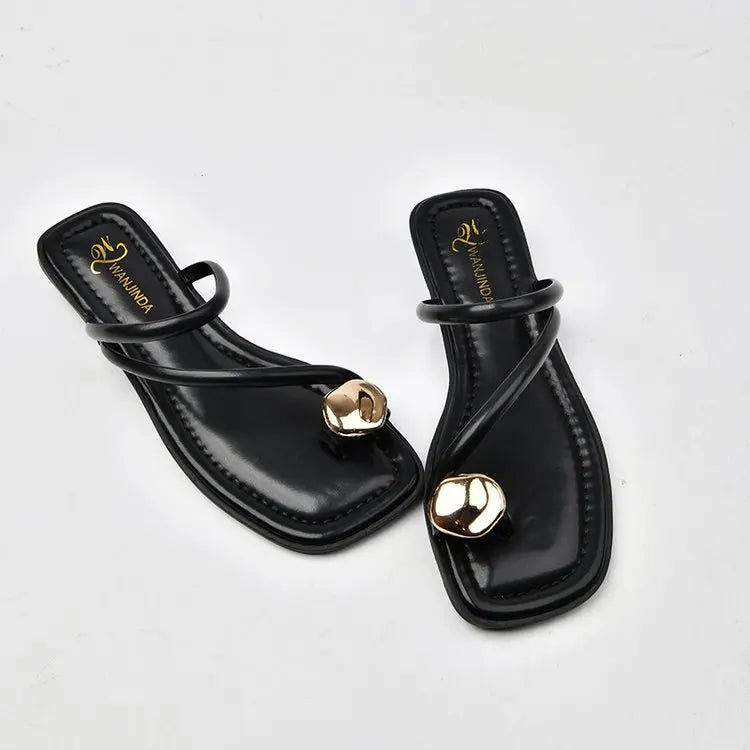 Sandalias Tacón Bajo Mujer 2025 - Zapatos Clip Toe Walking Verano Fashion