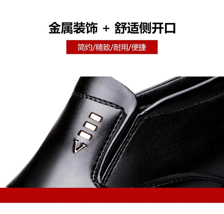 Zapatos Vestir Hombre Cuero PU Negro - Mocasines Oxford Punta Puntiaguda Boda Business