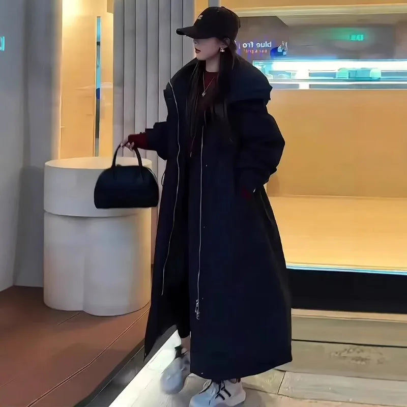 Abrigo Plumón Mujer Capucha - Abrigo Trench Medio Largo Pato Invierno