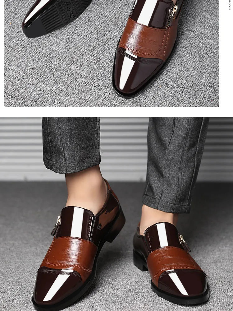 Zapatos Vestir Hombre Business Negros - Clásicos Elegantes Formales Boda Slip-On Oficina Oxford