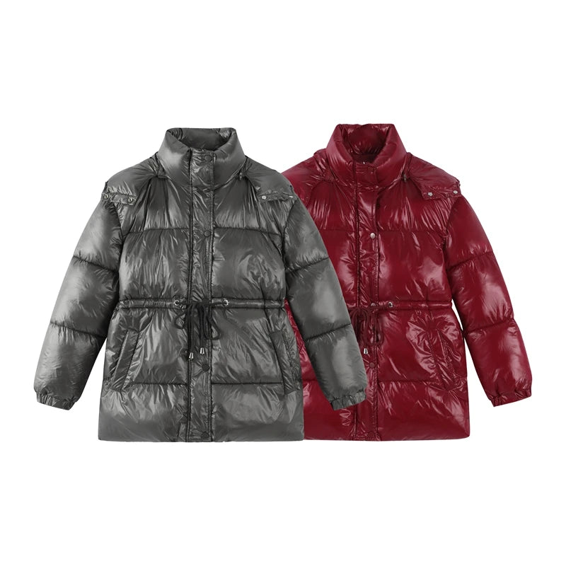 Chaqueta Mujer Cremallera Capucha - Chaqueta Acolchada Bolsillos Oversize 2025