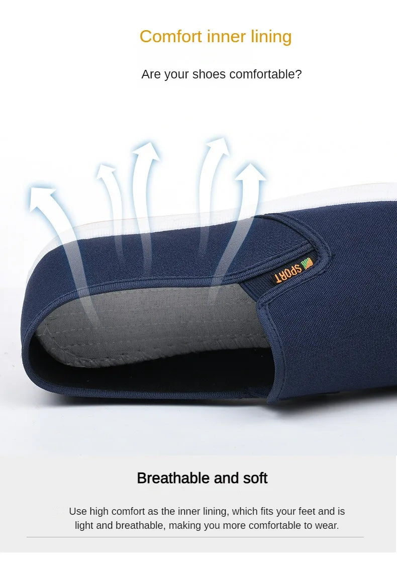 Sneakers Canvas Hombre Slip-On - Zapatillas Casual Vulcanizadas Ligeras Sin Cordones