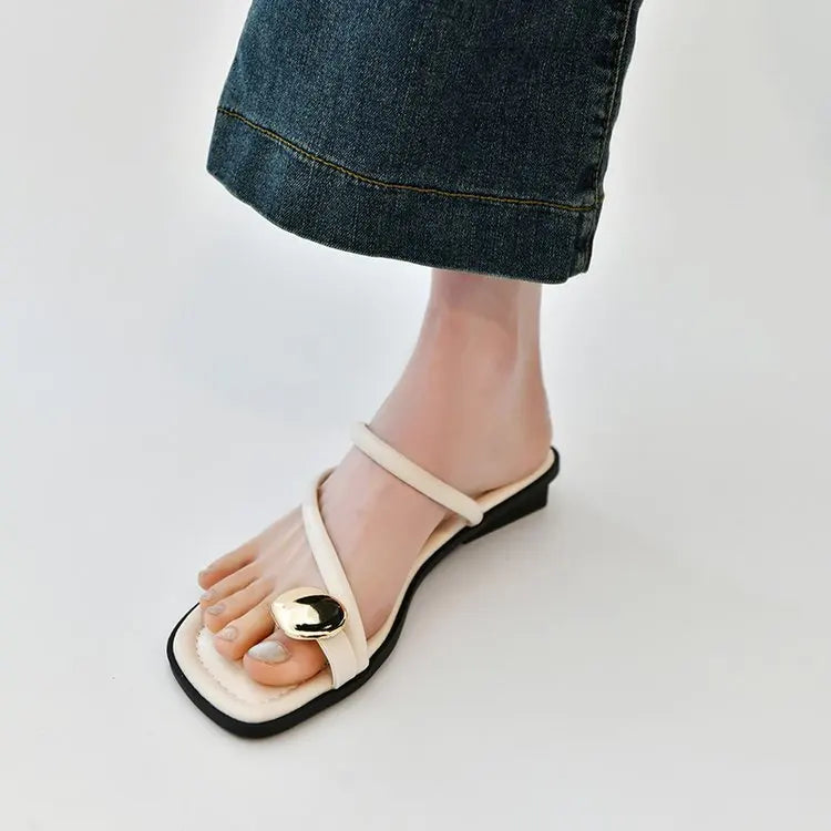 Sandalias Tacón Bajo Mujer 2025 - Zapatos Clip Toe Walking Verano Fashion