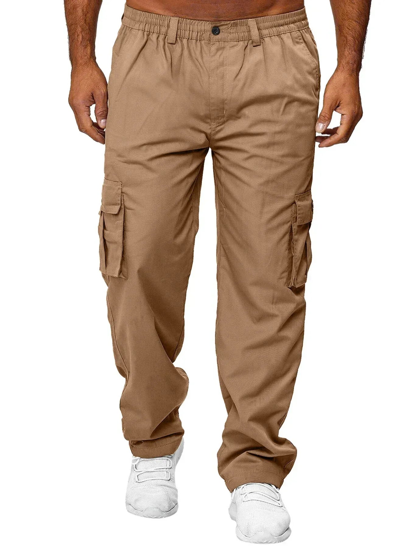 Pantalón Cargo Hombre Multibolsillos - Pantalón Casual Holgado Primavera