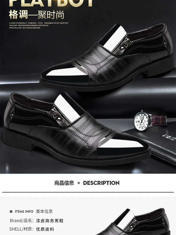 Zapatos Vestir Hombre Business Negros - Clásicos Elegantes Formales Boda Slip-On Oficina Oxford