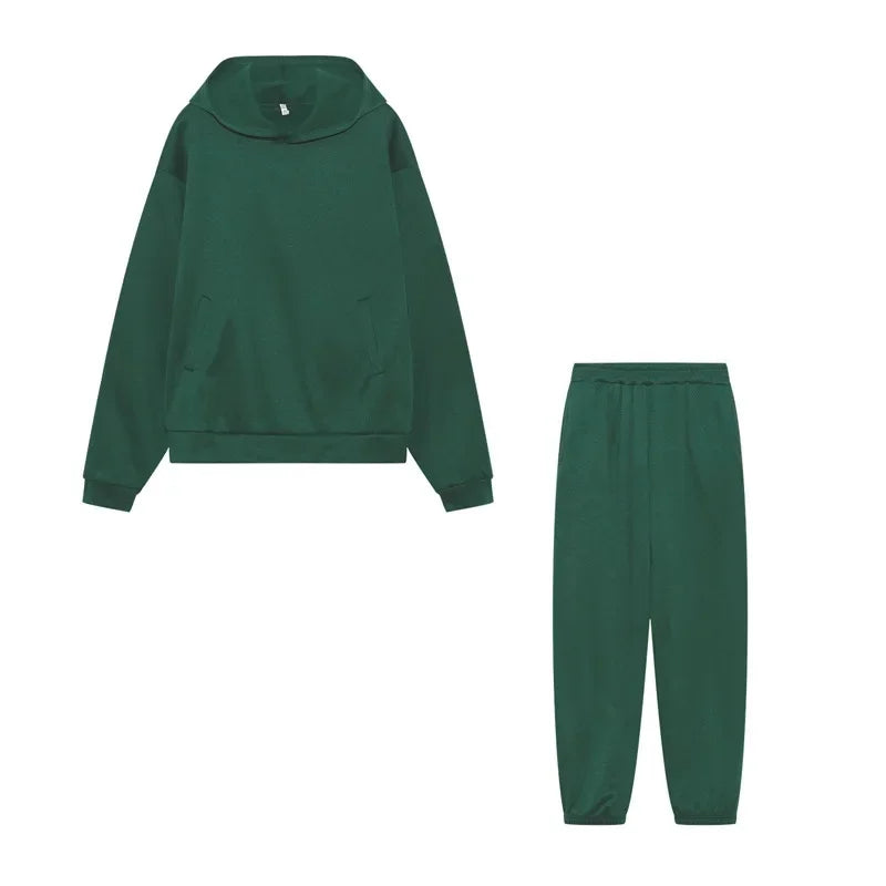 Conjunto Mujer Sudadera Pantalón Tallas Grandes - 2 Piezas Otoño Invierno