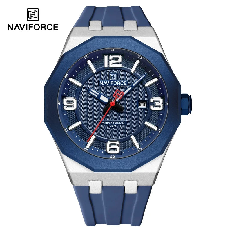 Reloj NAVIFORCE 8079 para Hombre - Cuarzo Fashion Resistente al Agua con Correa de Silicona