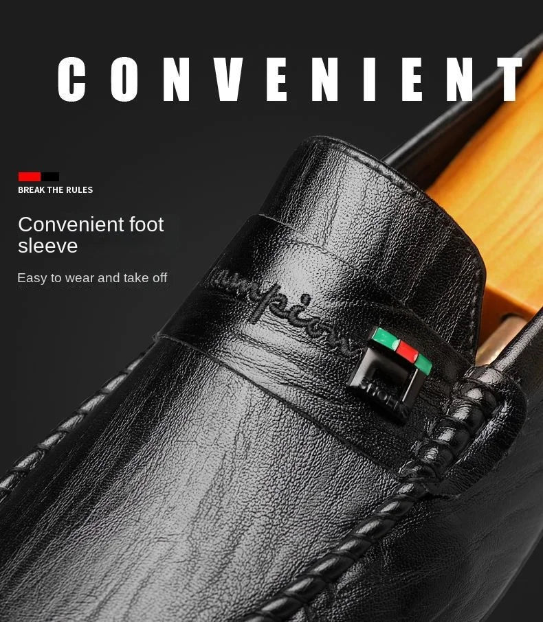 Mocasines Hombre Blancos Cuero - Vestir Casual Slip-On Primavera Otoño Designer