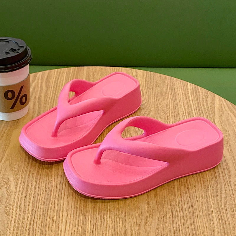 Chanclas Mujer Elegantes Transpirables - Sandalias Tacón Medio Outdoor Versátiles