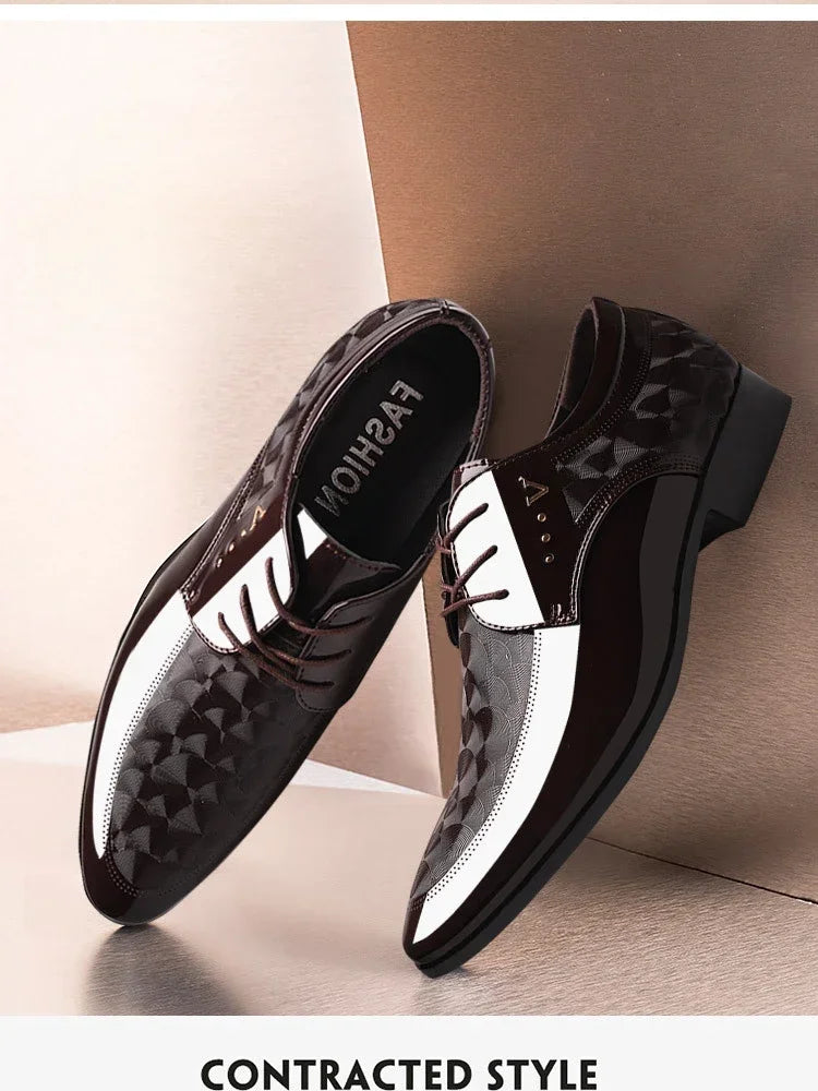 Zapatos Hombre Cuero Business 2025 - Mocasines Elegantes Boda Vestir Formales