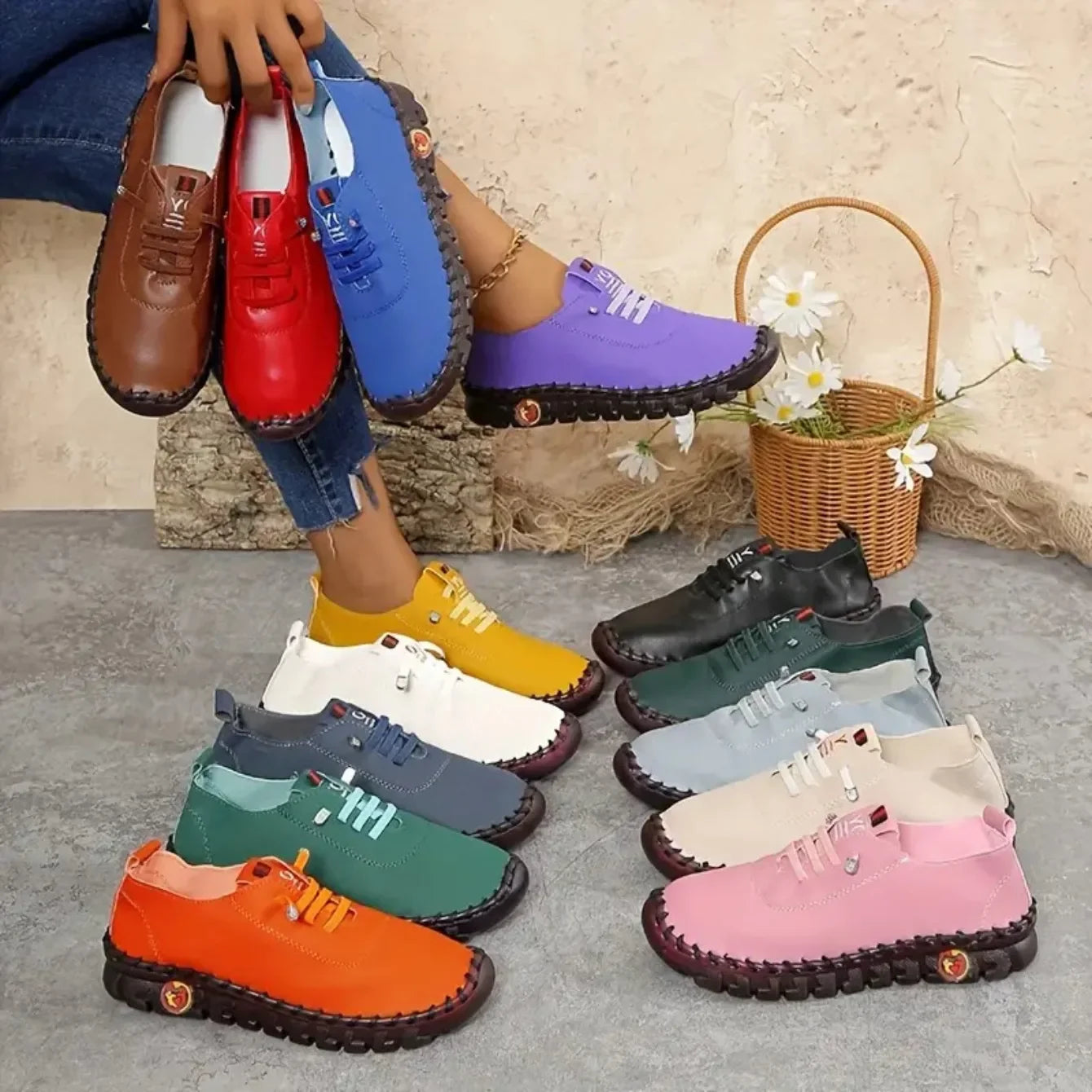 Sneakers Designer Mom Shoes Mujer - Zapatillas Suela Gruesa Outdoor Loafers