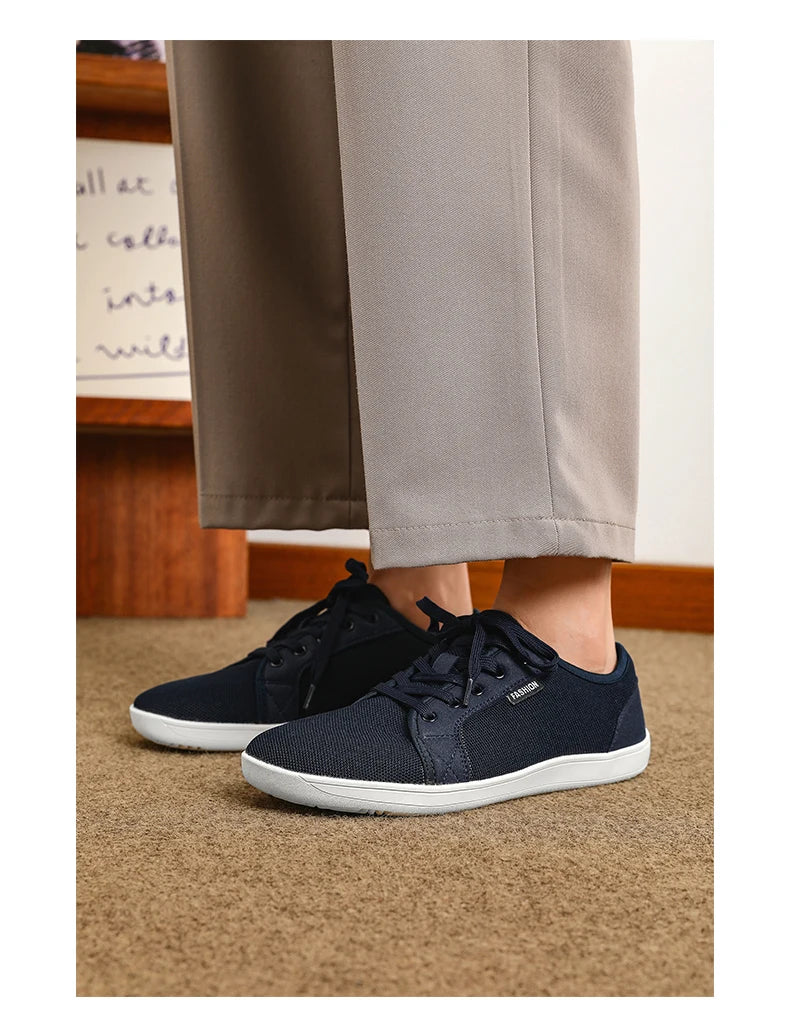 Zapatos Hombre Minimalistas Barefoot - Punta Ancha Zero Drop Transpirables Malla Ligeros Walking