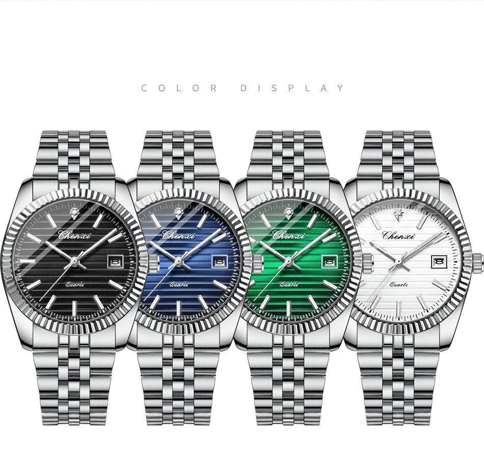 Reloj CHENXI 004D Hombre - Cuarzo Resistente al Agua con Calendario Luminoso