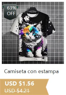 Camiseta Deportiva Hombre 3D - Running Casual Estampado Gráfico