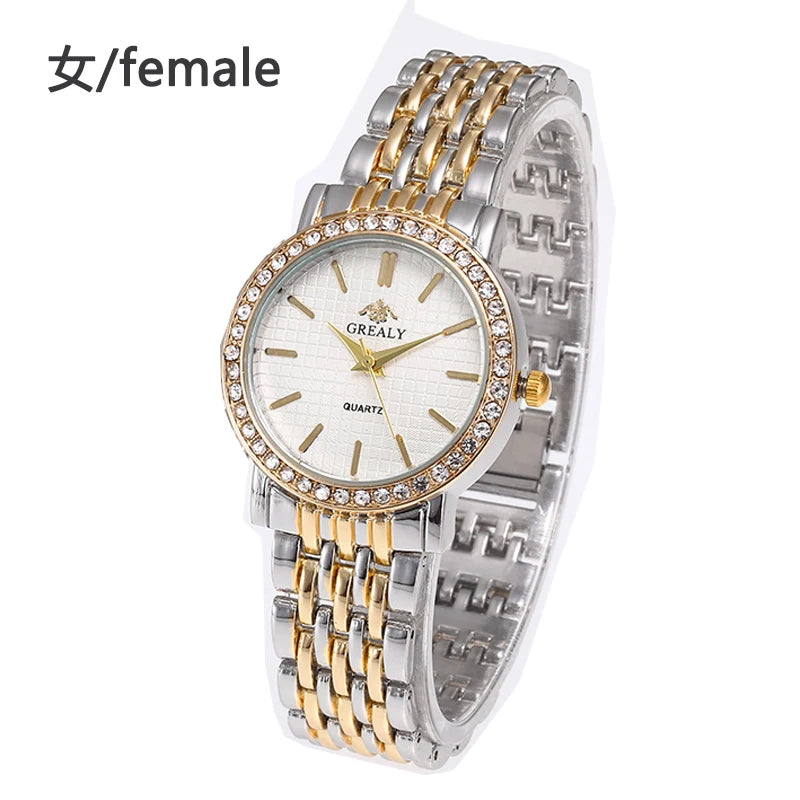 Reloj Pulsera Mujer Diamantes - Números Romanos Acero Pareja