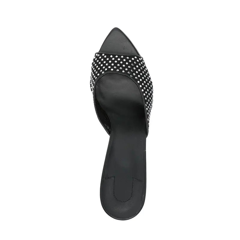 Sandalias Romanas Mujer Punta Pointed - Zapatos Tacón 10.5cm Metal Sexy Outdoor