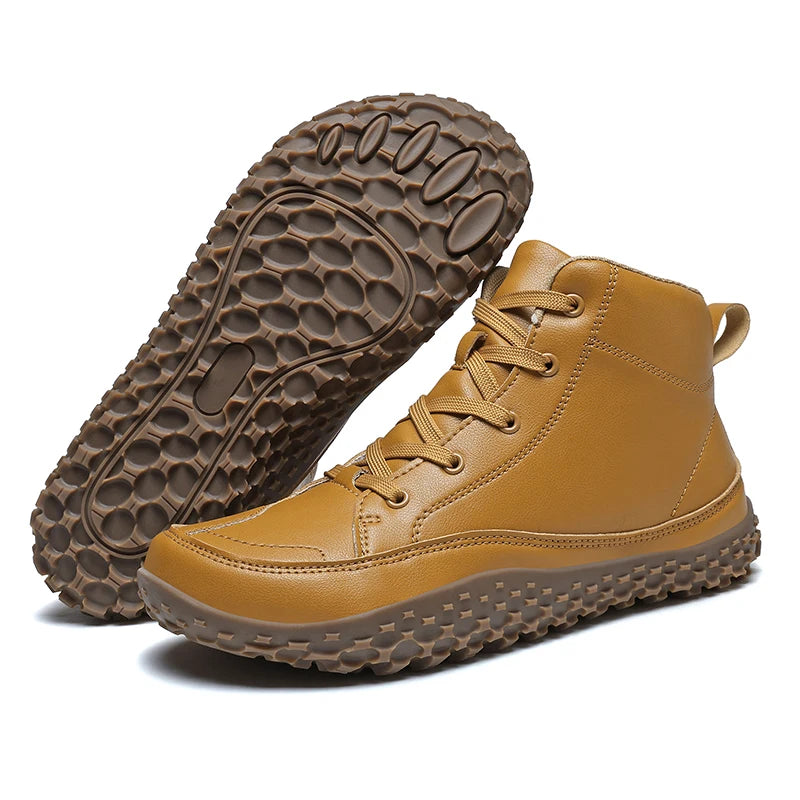 Botas Hombre Barefoot Senderismo - Puntera Ancha Hiking Montaña Cómodas