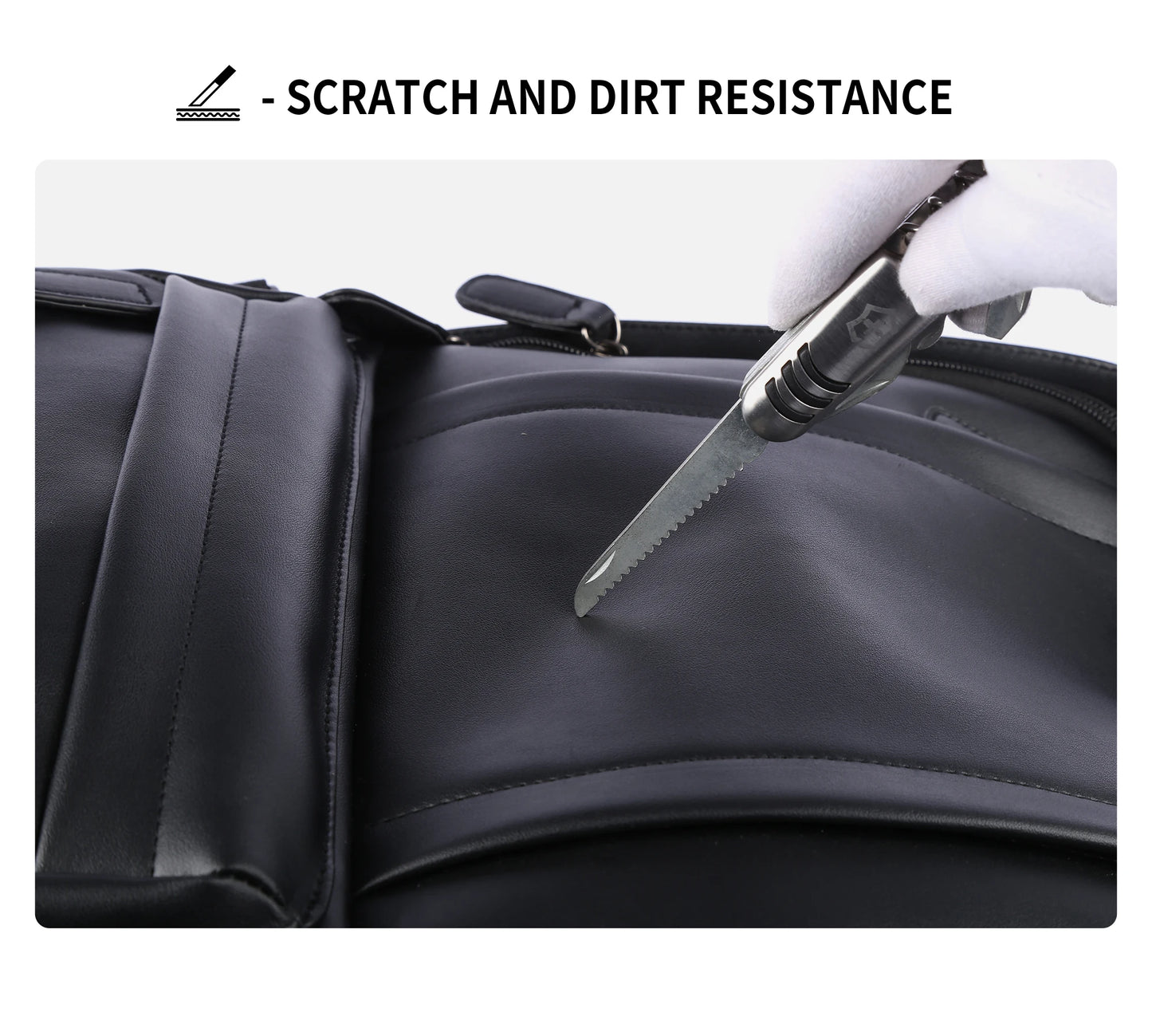 Mochila Cuero Hombre Laptop 14 Pulgadas - Viaje Business Puerto USB Resistente al Agua Daypack