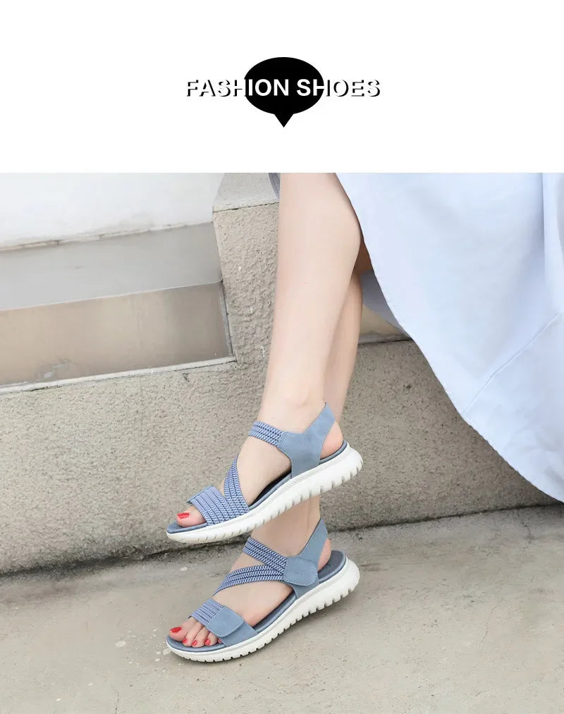 Sandalias Cuña Mujer Deportivas - Zapatos Playa Outdoor Aumenta Altura Cómodas Verano