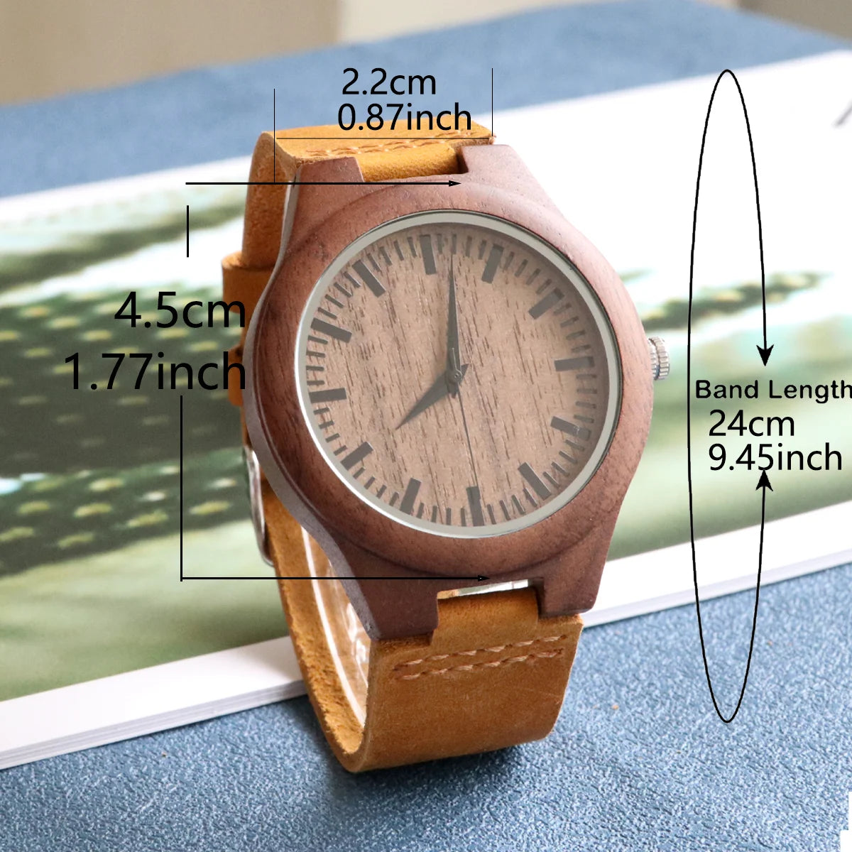 Reloj Madera Hombre y Mujer - Cuarzo Personalizable Unisex Ecológico