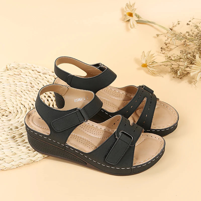 Sandalias Cuña Mujer Verano - Zapatos Plataforma Suela Suave Elegantes Tendencia