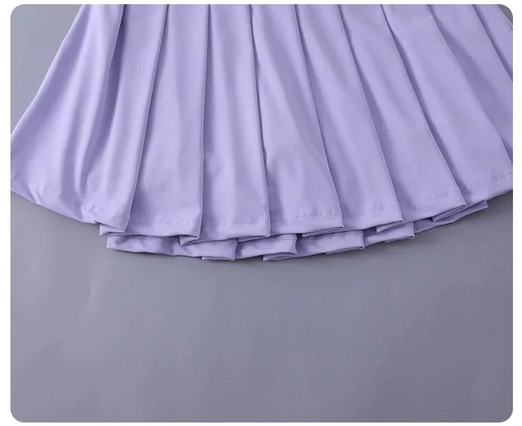 Falda Tenis Mujer Plisada - Falda Deportiva Golf Cintura Alta Con Shorts