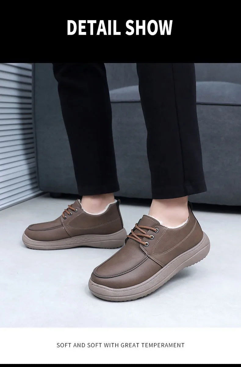 Zapatos Hombre Casual Algodón 2025 - Invierno Fashion Versátiles Cálidos Cómodos Antideslizantes Resistentes