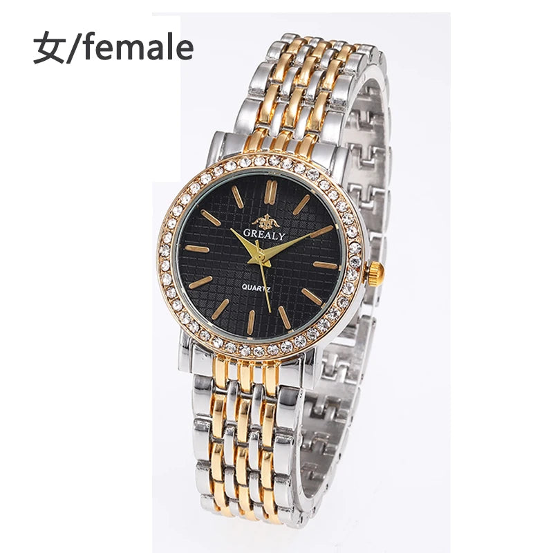 Reloj Pulsera Mujer Diamantes - Números Romanos Acero Pareja
