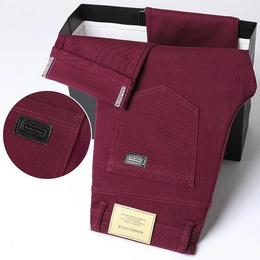 Vaqueros Hombre Business Casual Slim Fit - Pantalones Rectos Elegantes 6 Colores