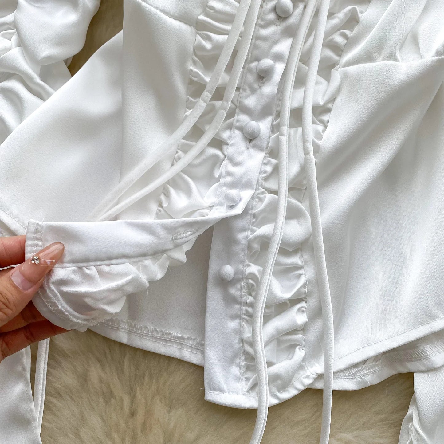 Blusa Mujer Sexy Encaje 2025 - Camisa Satén Cuello V Espalda Descubierta