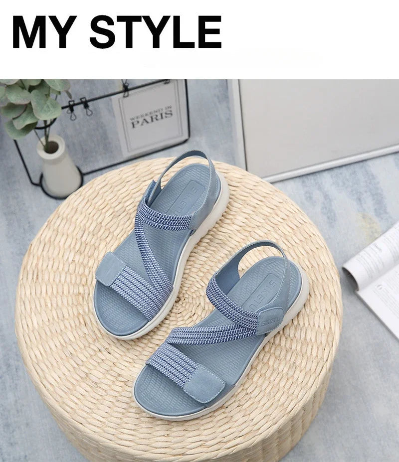 Sandalias Cuña Mujer Deportivas - Zapatos Playa Outdoor Aumenta Altura Cómodas Verano