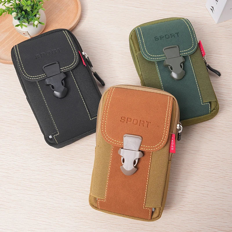 Bolsa Cinturón Móvil Hombre Táctica - Funda Teléfono Molle Riñonera Pequeña Tarjetero