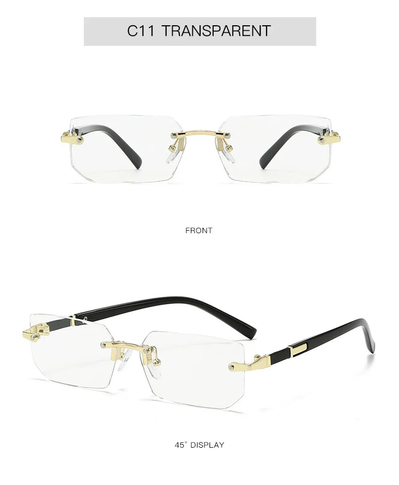 Gafas de Sol Cuadradas Sin Montura Mujer - Fashion Jelly Coloridas Outdoor Viaje Personalizadas