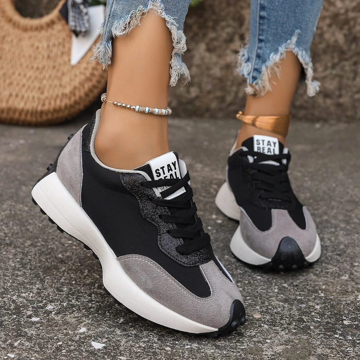 Sneakers Walking Mujer 2025 - Zapatillas Deportivas Plataforma Antideslizantes