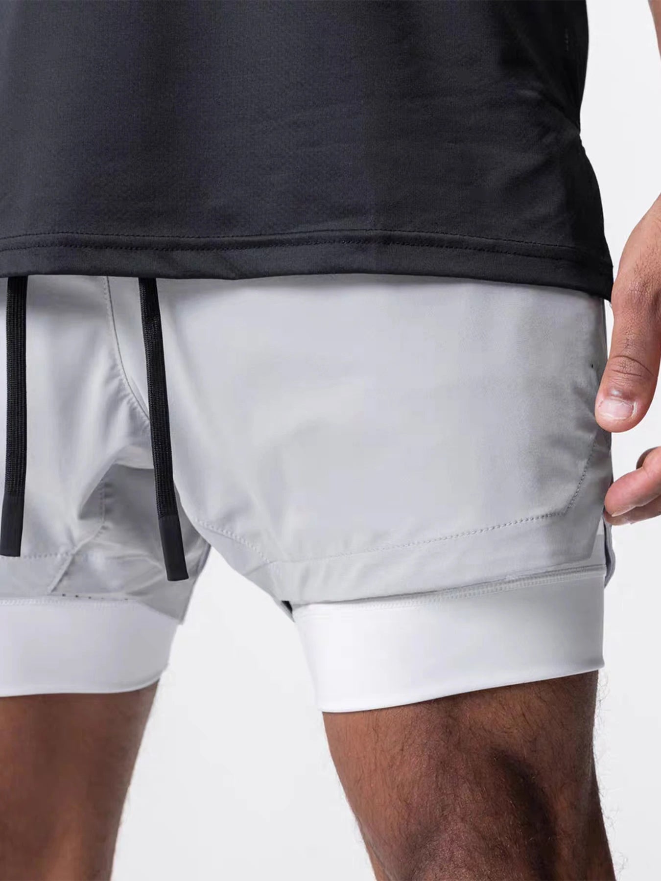 Shorts Deportivos Hombre Doble Capa - Pantalones Baloncesto Secado Rápido