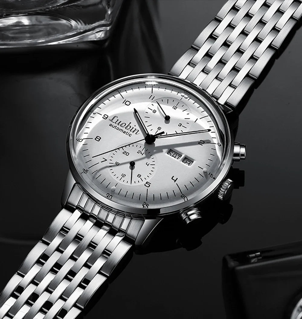 Reloj Mecánico Automático Business 2023 - Acero Inoxidable Luminoso Diseñador