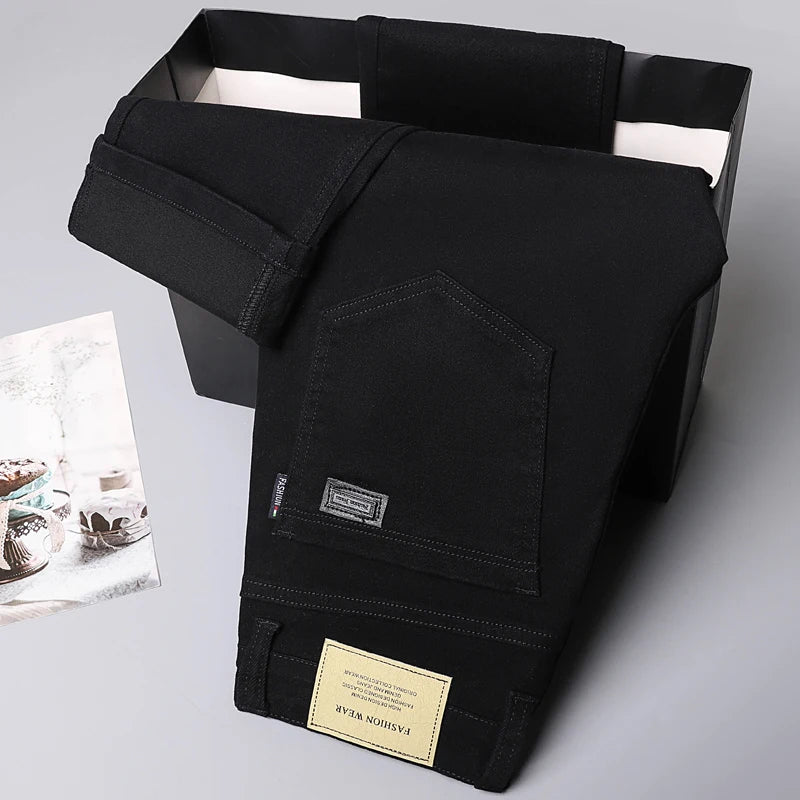 Vaqueros Hombre Business Casual Slim Fit - Pantalones Rectos Elegantes 6 Colores