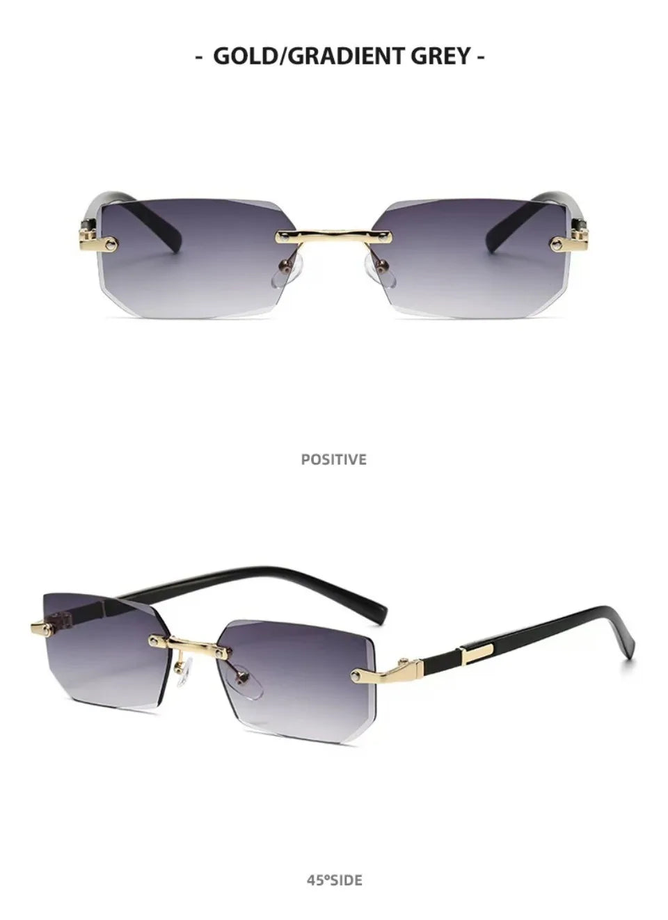 Gafas de Sol Rectangulares Sin Montura - Fashion Unisex Verano UV400