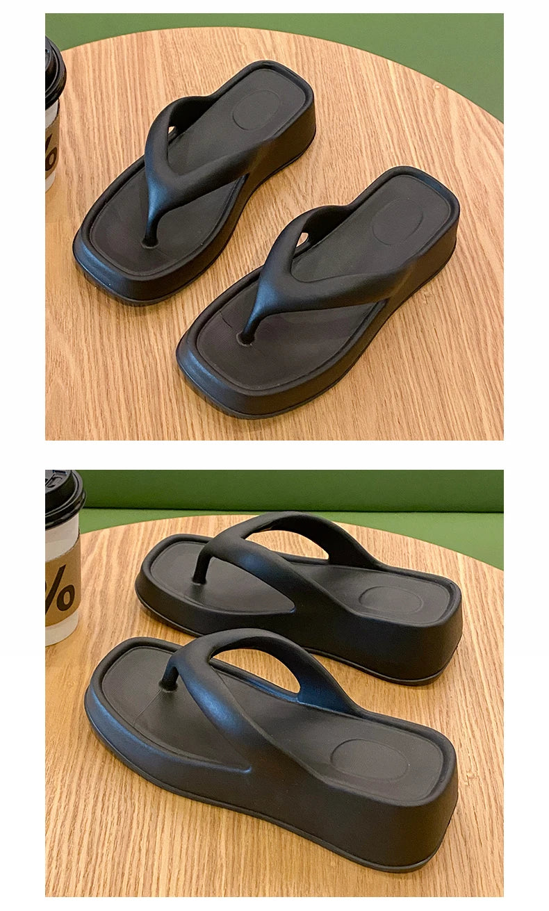 Chanclas Mujer Elegantes Transpirables - Sandalias Tacón Medio Outdoor Versátiles