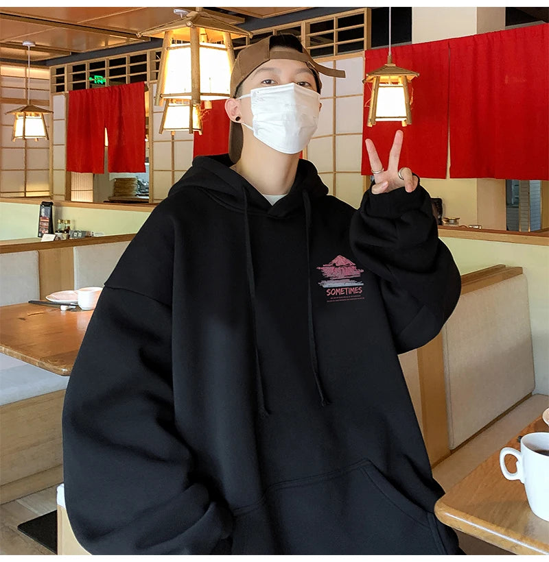 Sudadera Hombre Oversized Blanca 5XL - Hoodie Plain Casual