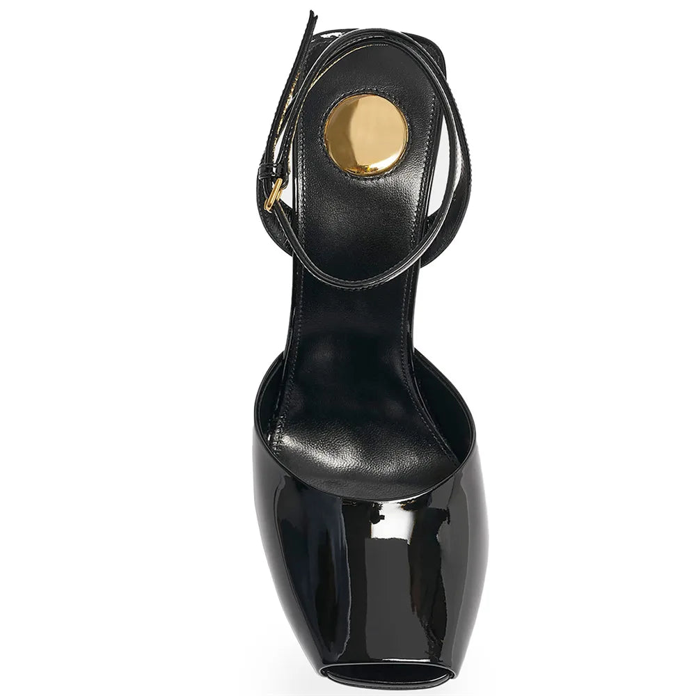 Sandalias Plataforma Mujer Satén 2025 - Zapatos Tacón Chunky Tiras Primavera